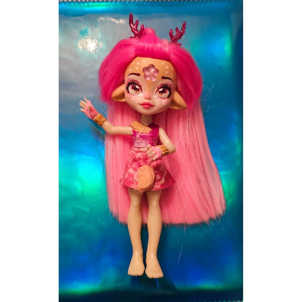 Magic Mixies Pixlings Marena Deer Antler Pink Hair Fantasy Fashion Doll 6.5 inch